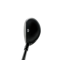 Hybride golf noir – tête vue de profil avec le manche