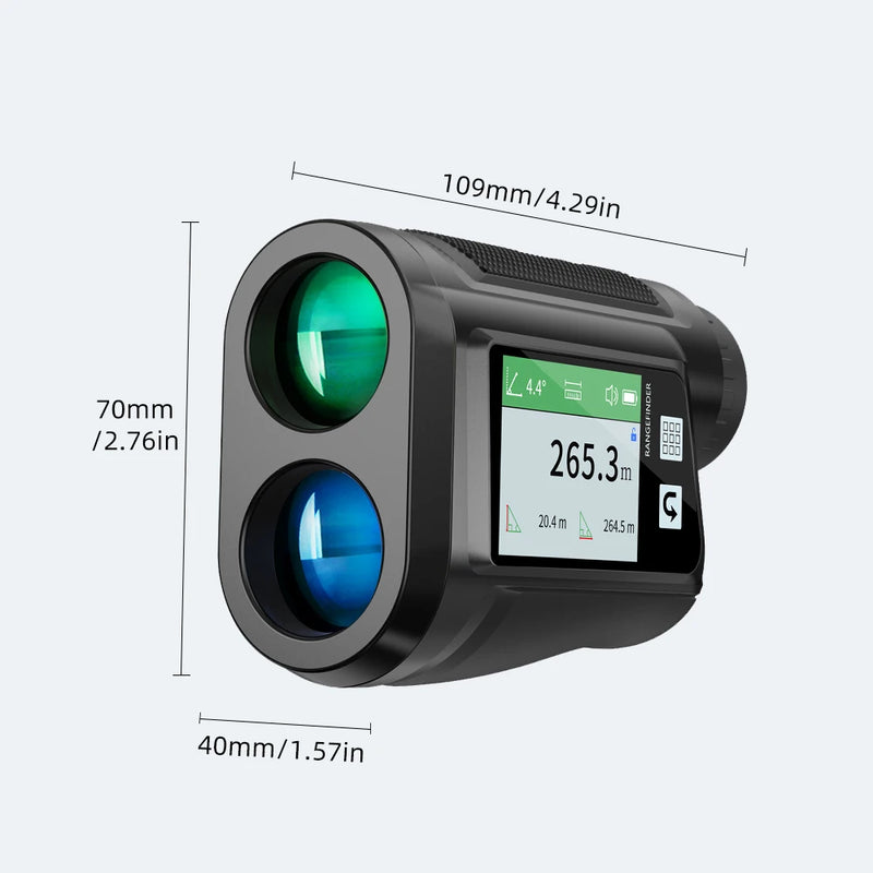 Télémètre laser de golf noir – dimensions 109 x 70 x 40 mm