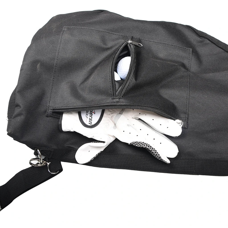 Sac de dimanche golf pliable – poche zippée avec gant et balles
