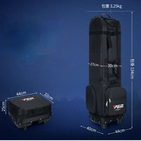 Housse de voyage golf pliable à double zip – schéma des dimensions et poids de 3,25 kg