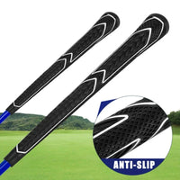 Club d'entraînement swing golf – grip antidérapant texturé en gros plan