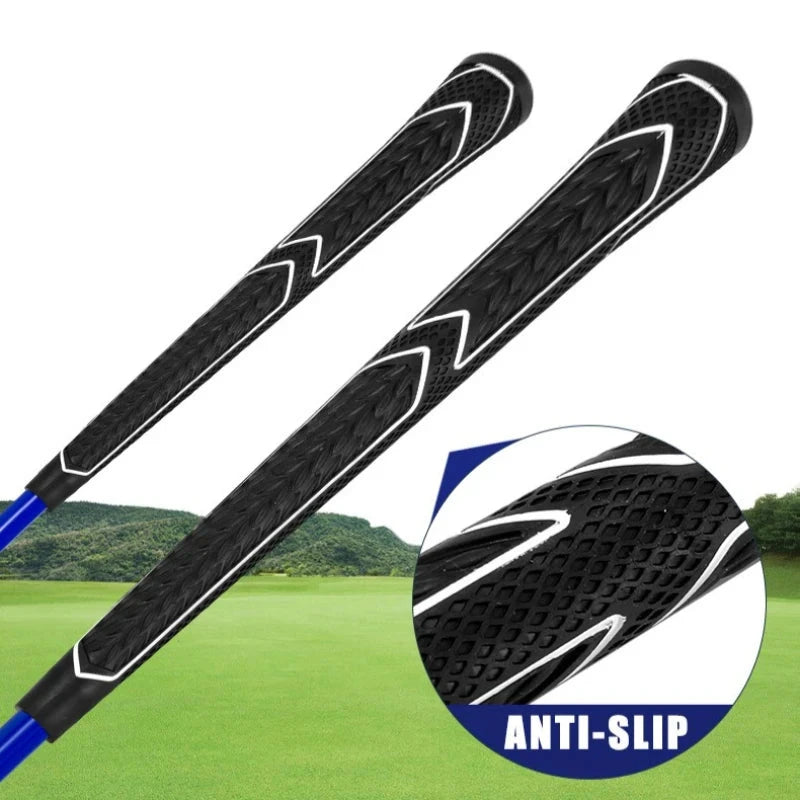 Club d'entraînement swing golf – grip antidérapant texturé en gros plan