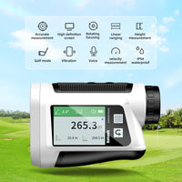 Télémètre laser de golf – fonctions : mesure, écran, mise au point, vibration, voix, mode golf, IP54