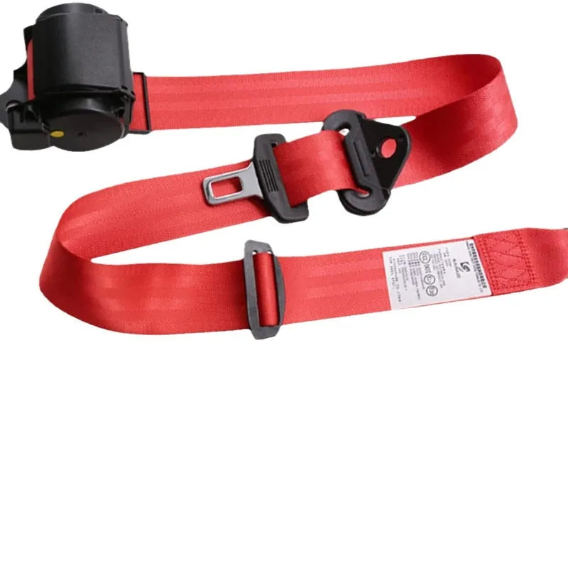 Ceintures de sécurité 3 points – ceinture rouge à enrouleur, vue d'ensemble