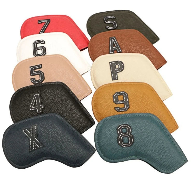 Couvre club fer golf, 10 housses à numéros brodés, 4 coloris