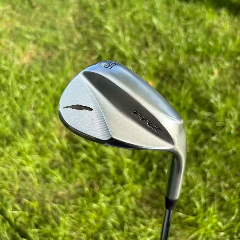 Wedge de golf forgé fraisé CNC – tête vue de dessus avec marquage du loft