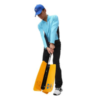Entraîneur de swing golf à pales – golfeur à l'adresse avec l'entraîneur à pales