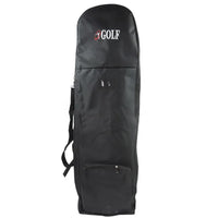 Housse de voyage golf imperméable à roulettes en nylon noir, 130 cm
