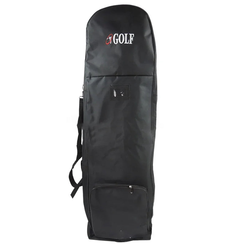 Housse de voyage golf imperméable à roulettes en nylon noir, 130 cm