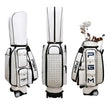 Sac de golf tour blanc en cuir PU à roulettes pour femme