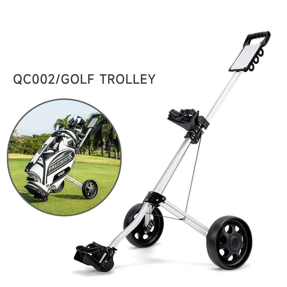 Chariot de golf manuel 2 roues pliable aluminium panneau multifonction