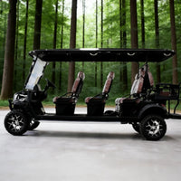 Voiturette de golf électrique de chasse noire 6 places – vue de profil
