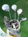 Set de golf complet femme 11 ou 4 clubs avec sac, têtes argentées