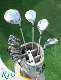 Set de golf complet femme 11 ou 4 clubs avec sac, têtes argentées
