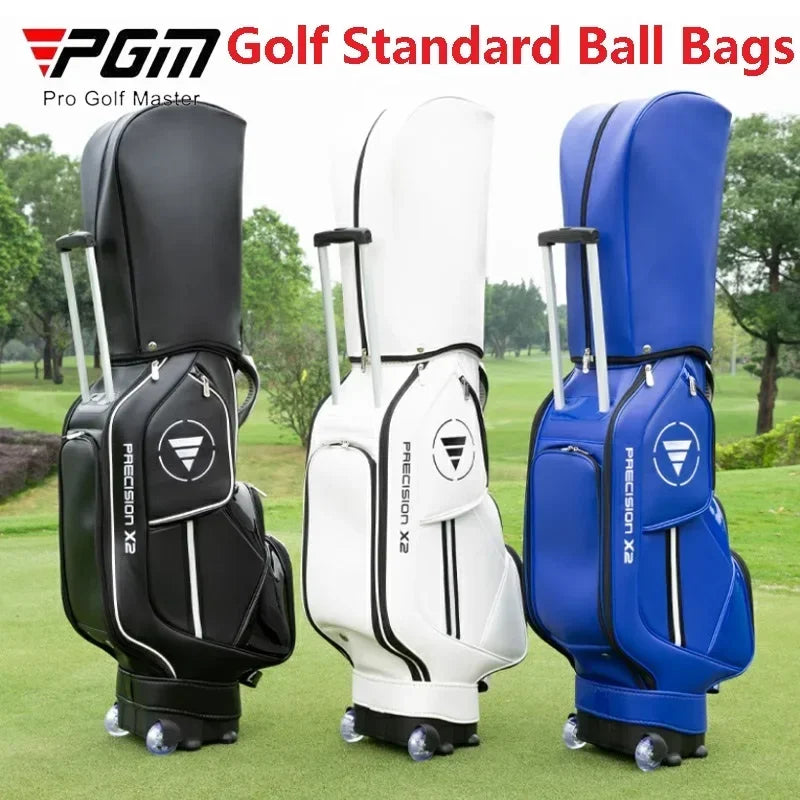 Sac de golf tour PU imperméable à roulettes, tige télescopique, 13 clubs