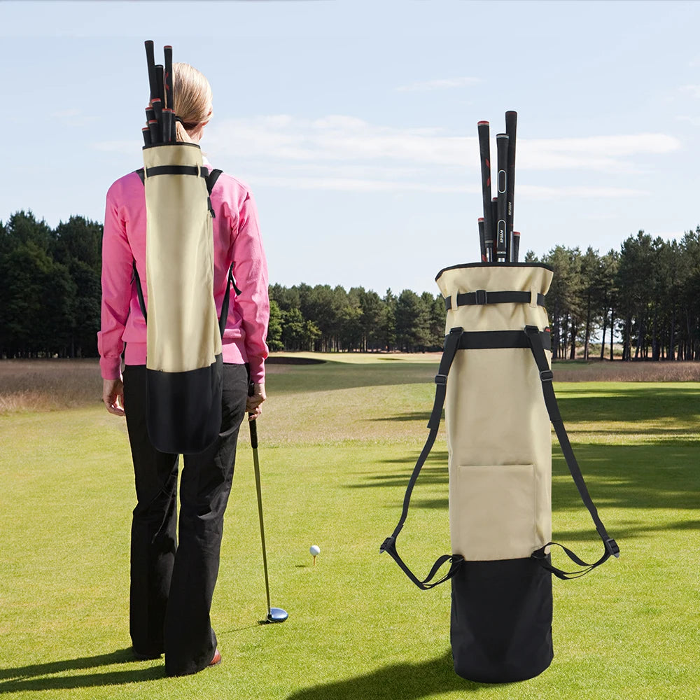 Sac de golf pencil pliable à bretelles réglables, jusqu'à 10 clubs
