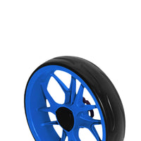 Roue de chariot de golf – roue bleue vue de trois quarts