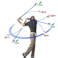 Bâton de swing de golf souple – golfeur et positions de la tige, bon et mauvais geste