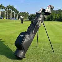 Sac de golf pencil à trépied en cuir PU pour 7 clubs