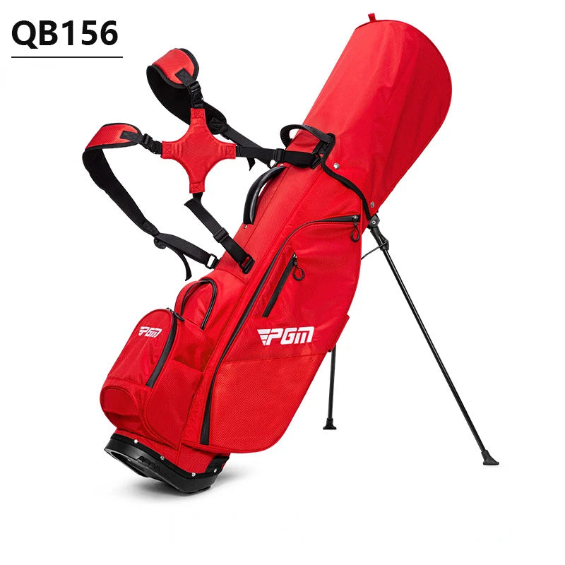 Sac de golf trépied imperméable – coloris rouge avec sa double bretelle en X