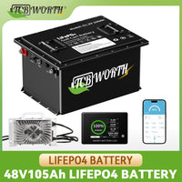 Batterie lithium voiturette de golf 48 V 105 Ah chargeur rapide, écran tactile et application