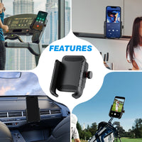 Support de téléphone magnétique – usages sur tapis de course, mur, tableau de bord et chariot de golf