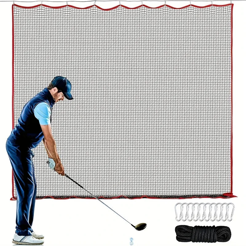 Filet de golf barrière de frappe 3 × 3 m avec corde et mousquetons