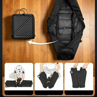 Housse de voyage golf pliable à panneaux rigides – housse à plat, housse repliée et trois étapes de pliage