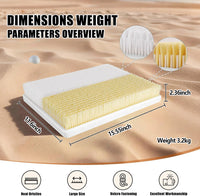 Tapis de bunker de golf – schéma des dimensions 39,5 × 29,5 × 6 cm et poids de 3,2 kg