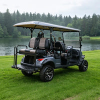 Voiturette de golf électrique lithium – vue arrière avec banquette rabattable