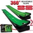 Tapis de putting intérieur 3 m avec retour de balle et pente réglable