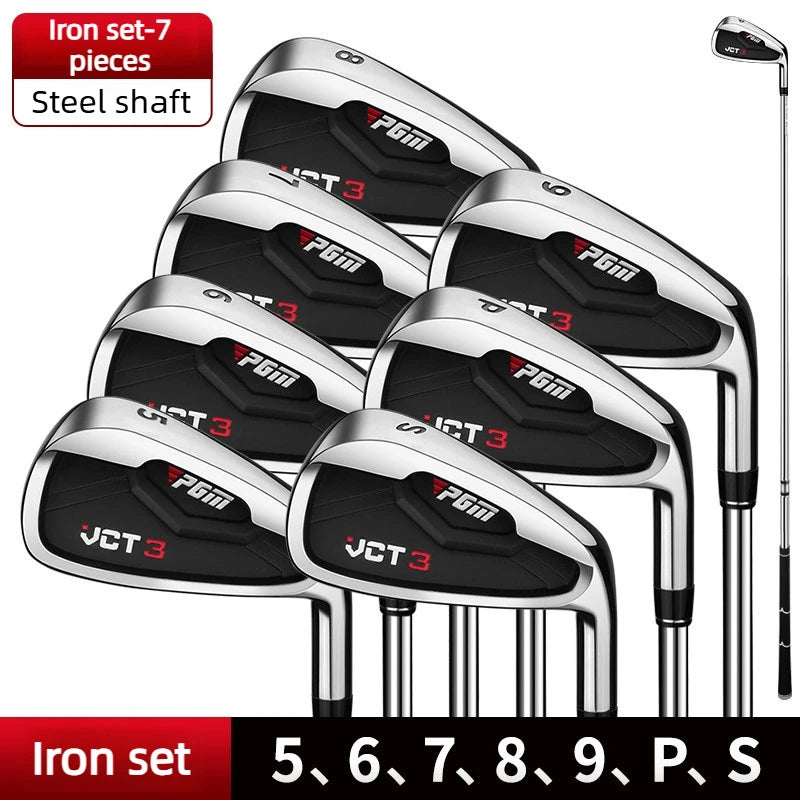 Set de golf complet homme droitier – jeu de 7 fers à manche acier