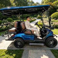 Voiturette de golf électrique – vue de côté avec panier avant