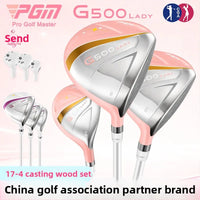 Driver de golf femme rose ou violet, bois n°3, n°5 et hybride à la pièce