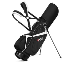 Sac de golf trépied 14 compartiments – sac noir et blanc de dos et de face avec ses bretelles