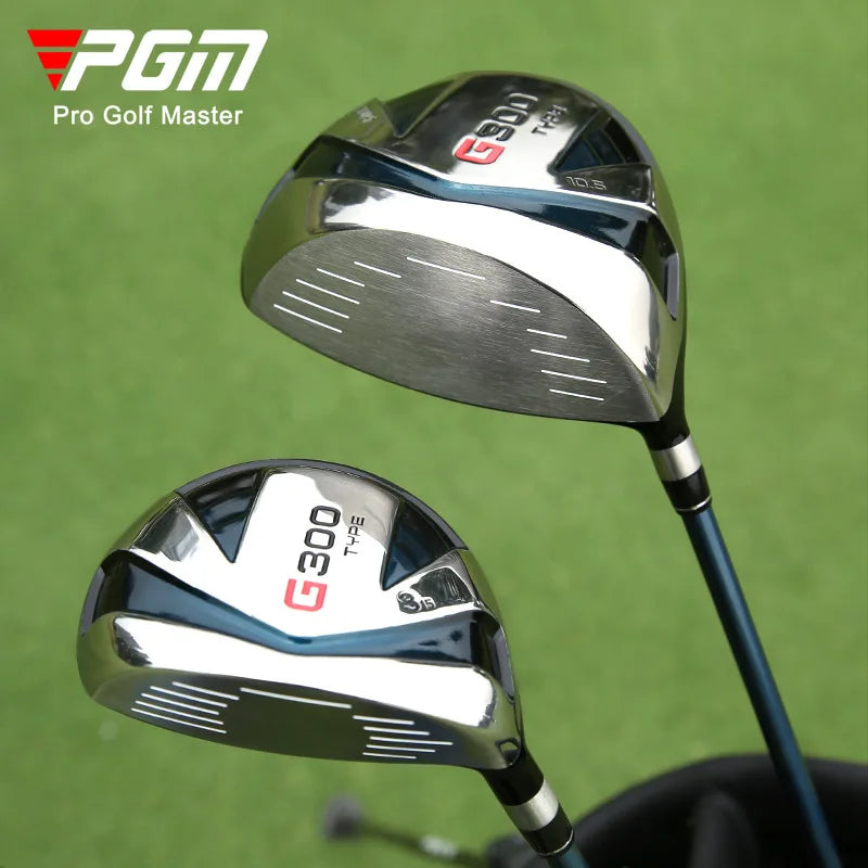 Driver golf gaucher – deux têtes de driver, face et dessus, sur l'herbe