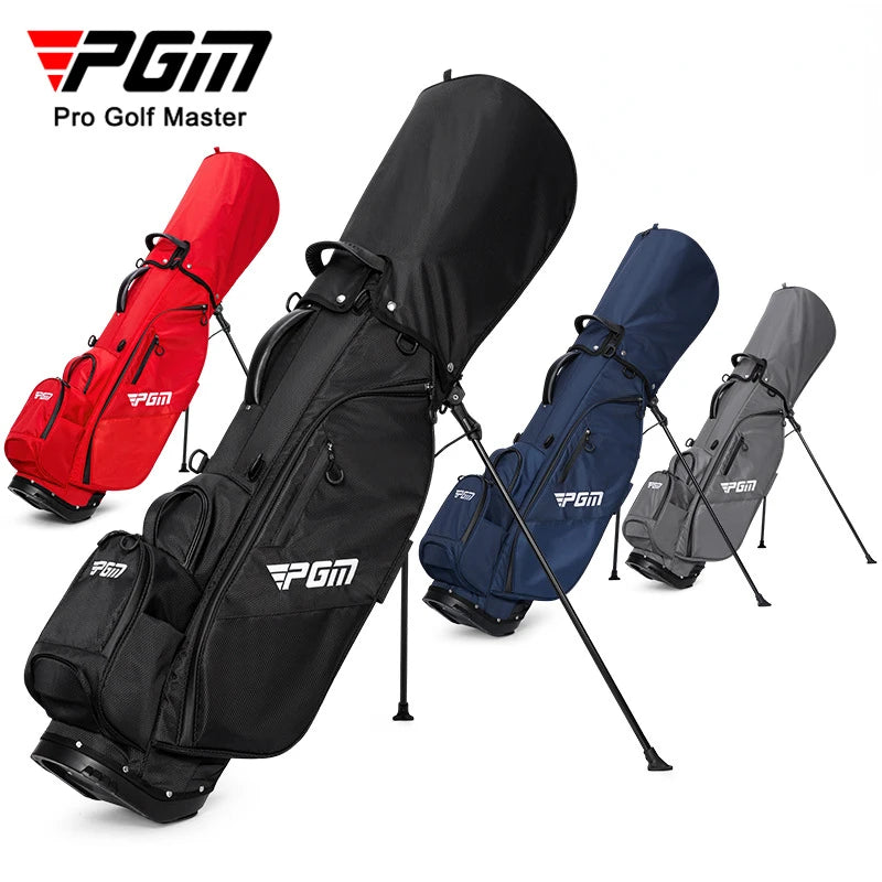 Sac de golf trépied imperméable – quatre sacs avec leur trépied déployé, le noir au premier plan