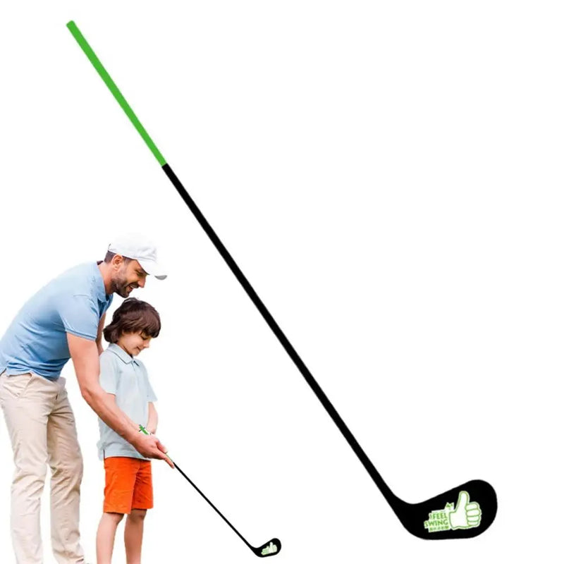 Club d'entraînement de golf à tête plate – version enfant à poignée verte
