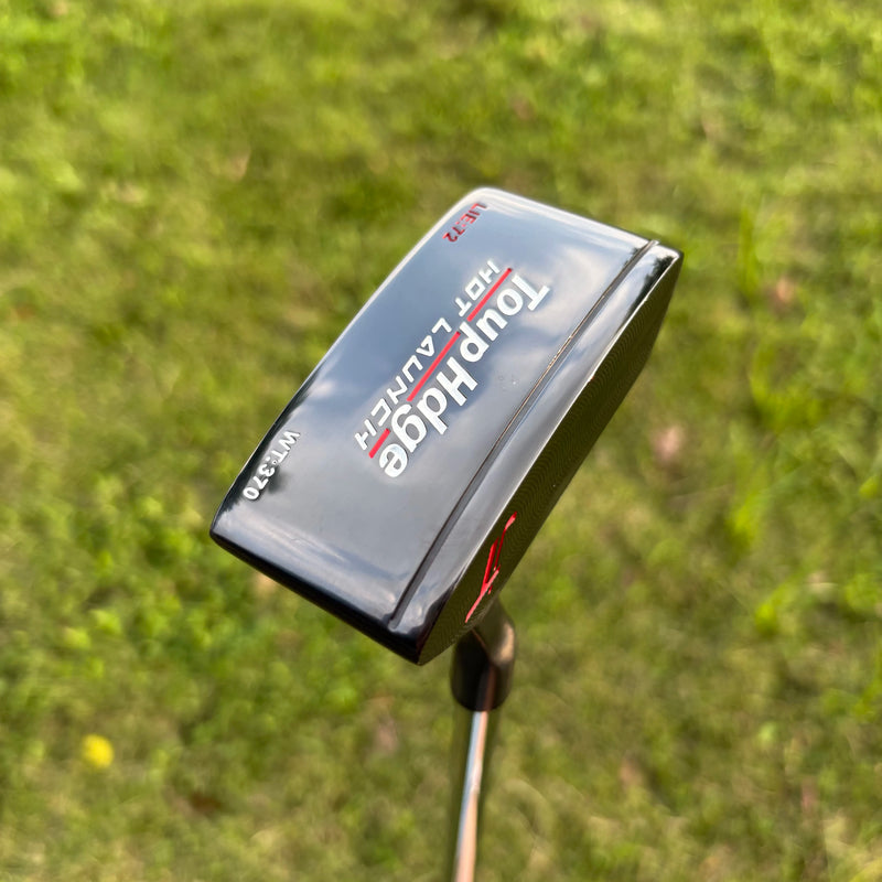 Putter lame acier inoxydable – tête vue de dessus en trois quarts