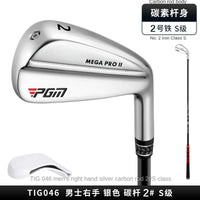 Fer de golf à l'unité argent – fer n° 2, manche graphite, flex Stiff