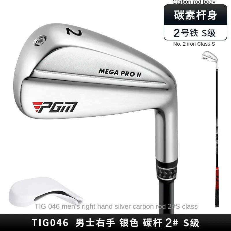 Fer de golf à l'unité argent – fer n° 2, manche graphite, flex Stiff