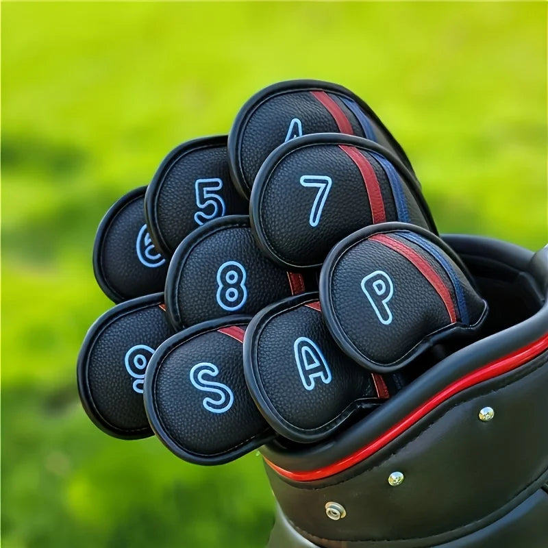 Protège fers golf – set noir dans un sac de golf