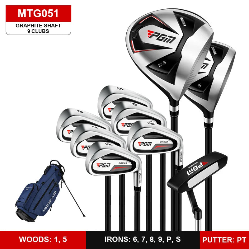 Set de golf complet homme – 9 clubs droitier à shaft graphite avec sac