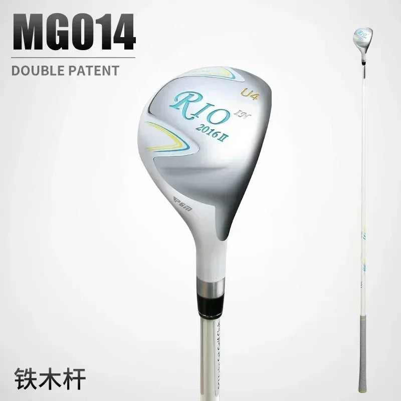 Clubs de golf droitier blanc et argent – hybride 4 avec son manche