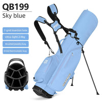 Sac de golf trépied femme – coloris bleu ciel avec le haut à 7 compartiments en détail