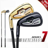 Fer 7 de golf – fers 7 or et noir, vue d'ensemble