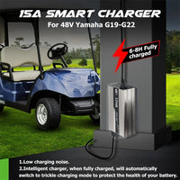 Chargeur plomb 48 V 15 A – chargeur fixé près d'une voiturette de golf, charge de 6 à 8 heures