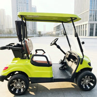 Voiturette de golf électrique – vue de profil, banquette et jantes en alliage