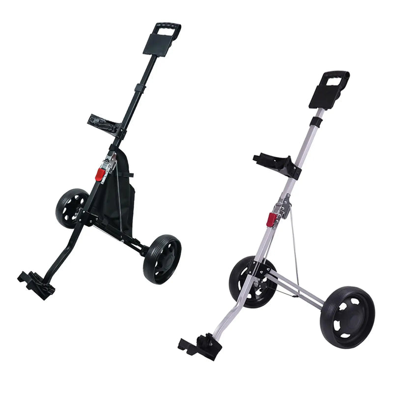 Chariot de golf manuel pliable à 2 roues – deux modèles, noir et argent