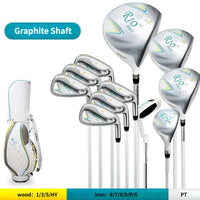 Set de golf complet femme – 11 clubs à manche graphite avec sac